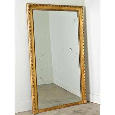French Louis XVI Gold Gilt Mantle Mirror