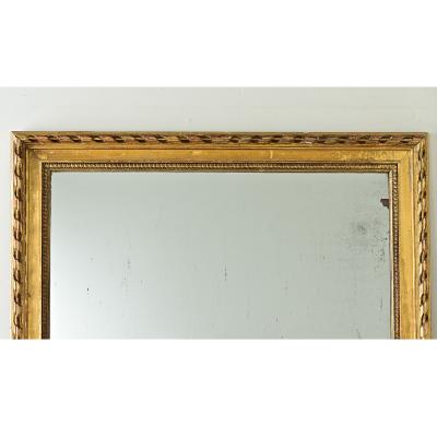 French Louis XVI Gold Gilt Mantle Mirror