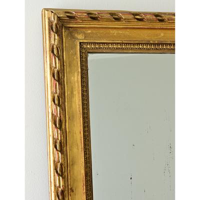 French Louis XVI Gold Gilt Mantle Mirror