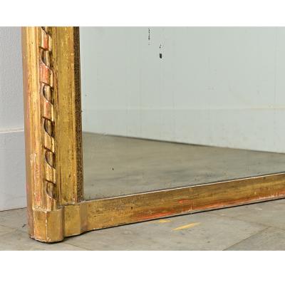 French Louis XVI Gold Gilt Mantle Mirror