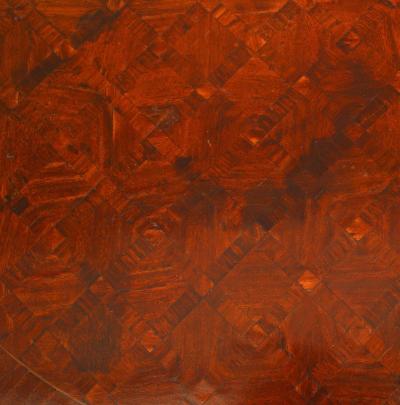 French Louis XVI Mahogany Floral End Table