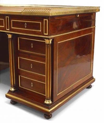 French Louis XVI Mahogany Kneehole Desk