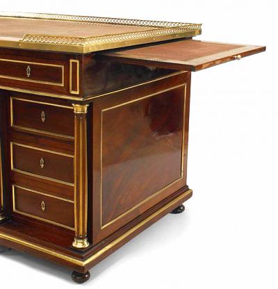 French Louis XVI Mahogany Kneehole Desk