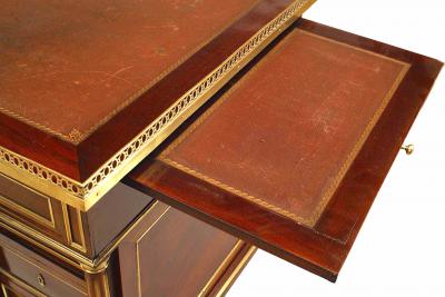 French Louis XVI Mahogany Kneehole Desk