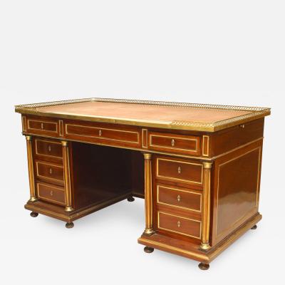 French Louis XVI Mahogany Kneehole Desk