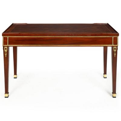 French Louis XVI Mahogany Writing Desk Tric Trac Game Table circa 1785