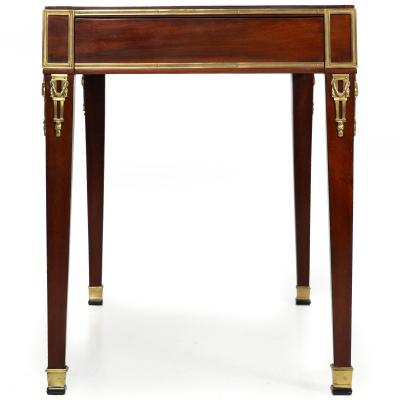 French Louis XVI Mahogany Writing Desk Tric Trac Game Table circa 1785