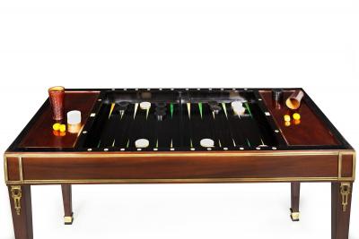 French Louis XVI Mahogany Writing Desk Tric Trac Game Table circa 1785