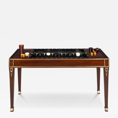 French Louis XVI Mahogany Writing Desk Tric Trac Game Table circa 1785