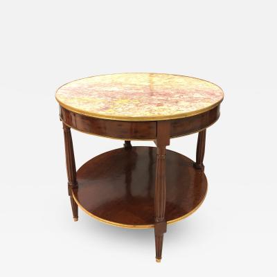 French Louis XVI Mahogany and Marble Table