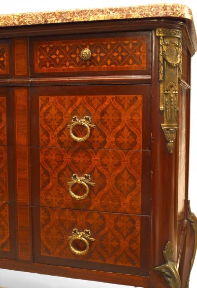 French Louis XVI Marquetry Inlaid Commode
