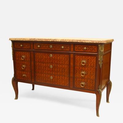 French Louis XVI Marquetry Inlaid Commode