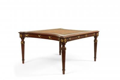 French Louis XVI Ormulu Mahogany Ottoman