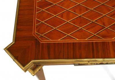French Louis XVI Parquetry End Table