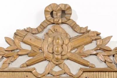 French Louis XVI Period 1770s Painted and Gilded Mirror with Quivers and Arrows