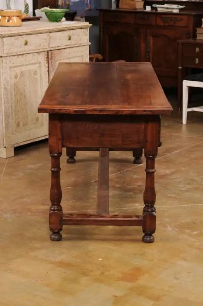 French Louis XVI Period 1790s Farm Table with Sliding Panels and Carved Heart