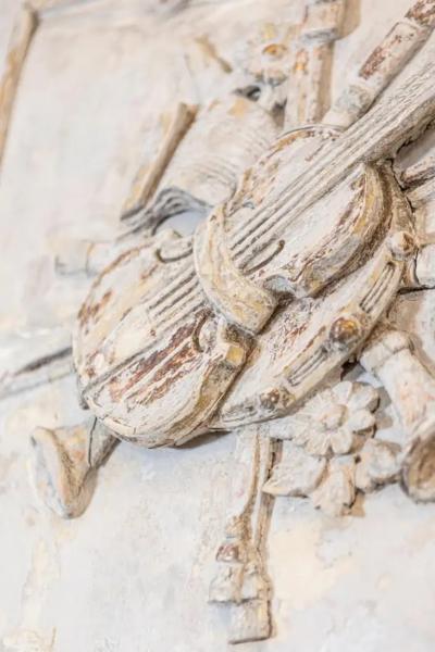 French Louis XVI Period 1790s Trumeau Mirror with Carved Liberal Arts Allegory