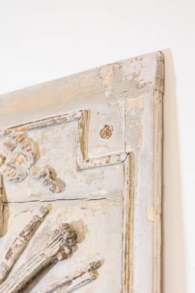 French Louis XVI Period 1790s Trumeau Mirror with Carved Liberal Arts Allegory