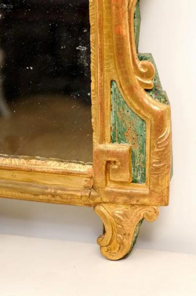French Louis XVI Period 18th Century Gilded Mirror with Carved Musical Allegory
