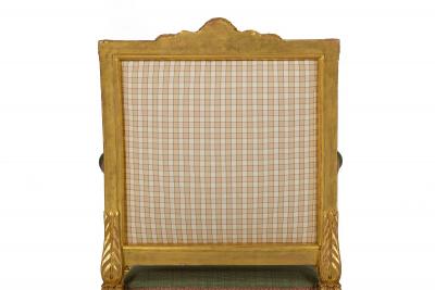 French Louis XVI Period Carved Giltwood Arm Chair Fauteuil ca 1775