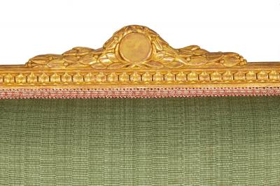 French Louis XVI Period Carved Giltwood Arm Chair Fauteuil ca 1775