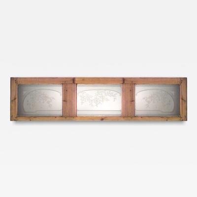 French Louis XVI Pine 3 Panel Transom Window