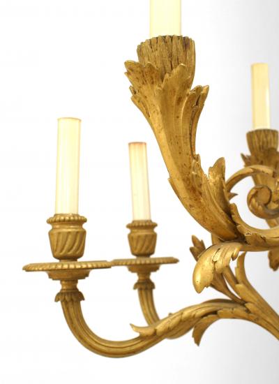 French Louis XVI Style 19th Cent Gilt Bronze Chandelier