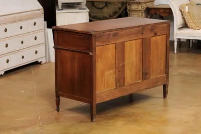 French Louis XVI Style 19th Century Cherry Three Drawer Commode with Fluting