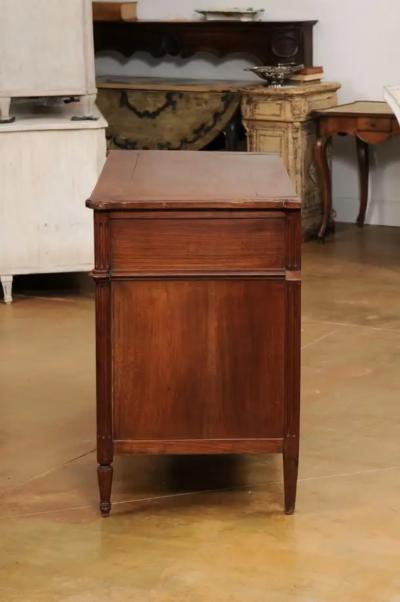 French Louis XVI Style 19th Century Cherry Three Drawer Commode with Fluting
