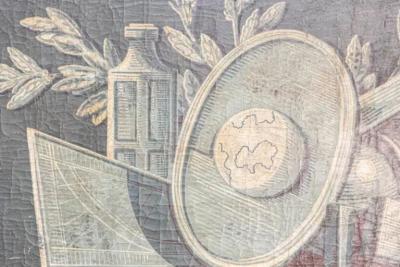 French Louis XVI Style 19th Century Trumeau with Painted Allegory of Science