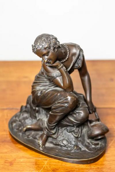 French Louis XVI Style 19th Century Trumeau with Painted Allegory of Science