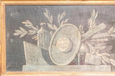 French Louis XVI Style 19th Century Trumeau with Painted Allegory of Science