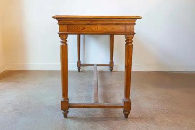 French Louis XVI Style 20th Century French High Bar Pine Table