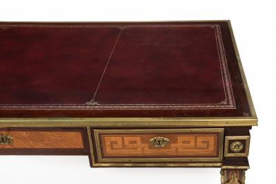 French Louis XVI Style Antique Bureau Plat Writing Desk circa 1880