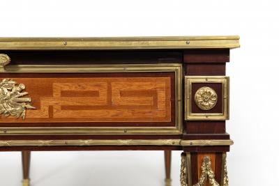 French Louis XVI Style Antique Bureau Plat Writing Desk circa 1880