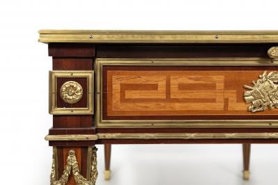 French Louis XVI Style Antique Bureau Plat Writing Desk circa 1880