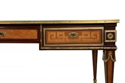French Louis XVI Style Antique Bureau Plat Writing Desk circa 1880