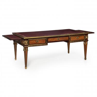 French Louis XVI Style Antique Bureau Plat Writing Desk circa 1880