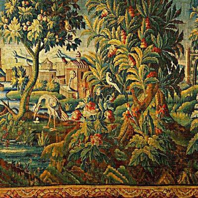 French Louis XVI Style Aubusson Castle Tapestry