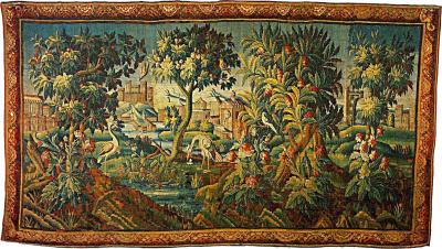 French Louis XVI Style Aubusson Castle Tapestry