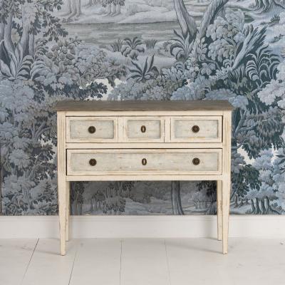French Louis XVI Style Bedside Commode in Original Paint Circa 1910