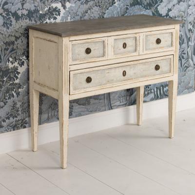French Louis XVI Style Bedside Commode in Original Paint Circa 1910