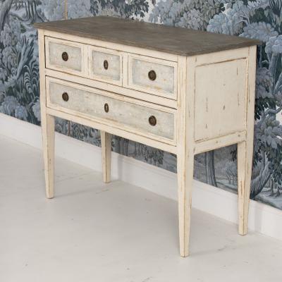 French Louis XVI Style Bedside Commode in Original Paint Circa 1910