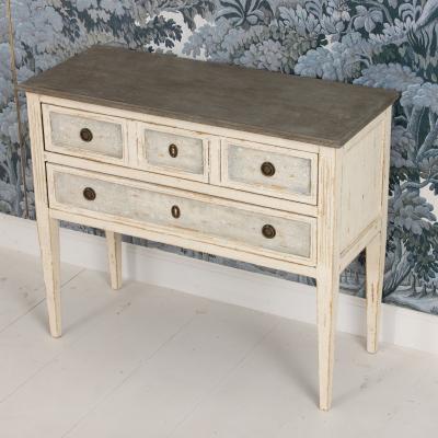 French Louis XVI Style Bedside Commode in Original Paint Circa 1910