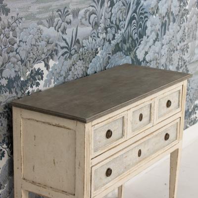 French Louis XVI Style Bedside Commode in Original Paint Circa 1910