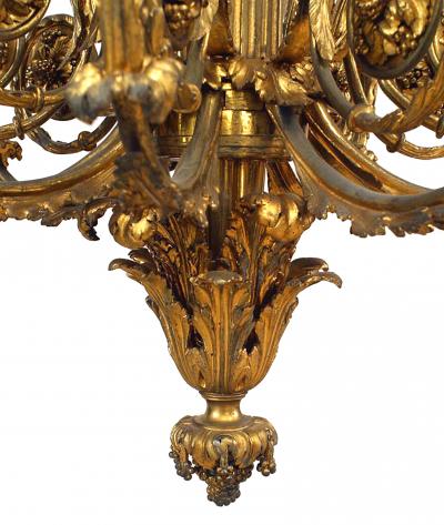 French Louis XVI Style Bronze Dore Chandelier