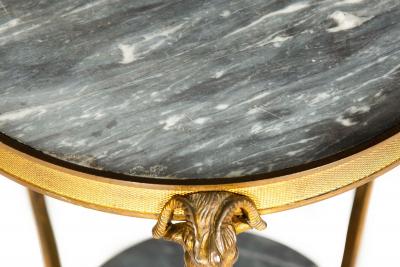 French Louis XVI Style Bronze and Marble Two Tier Table Gueridon