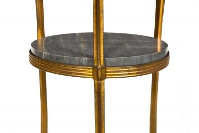 French Louis XVI Style Bronze and Marble Two Tier Table Gueridon