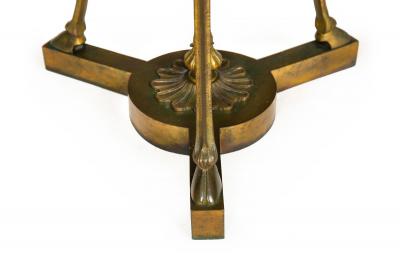 French Louis XVI Style Bronze and Marble Two Tier Table Gueridon