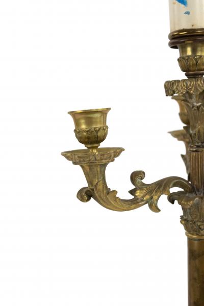 French Louis XVI Style Candelabra Table Lamps